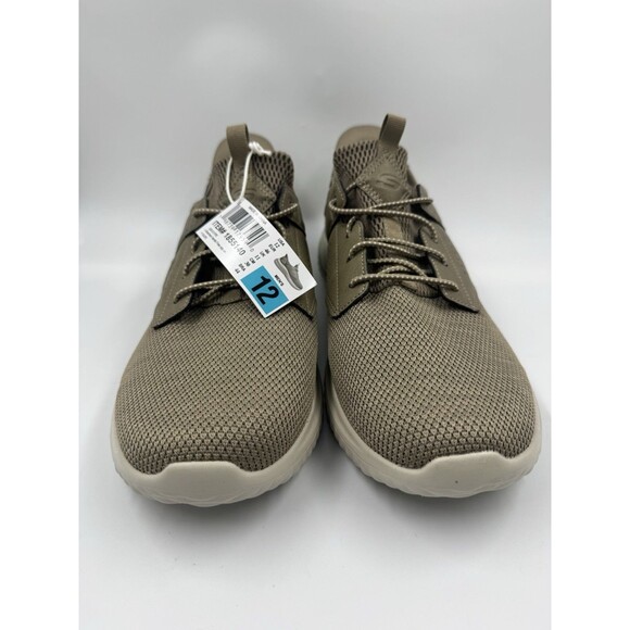 Skechers Men's Classic Fit Sneakers with Air-Cooled Memory Foam Tan Beige Sz 12 - Picture 2 of 14